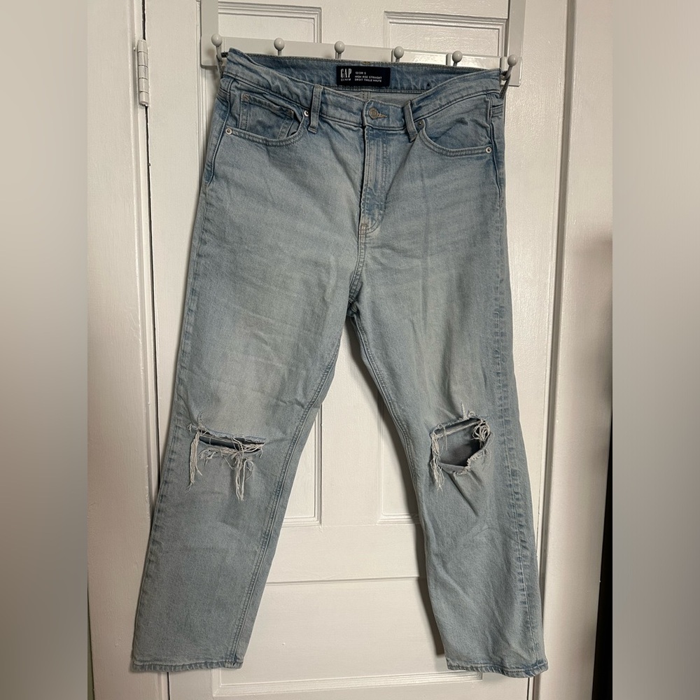 GAP high rise straight jeans size 12/31"
